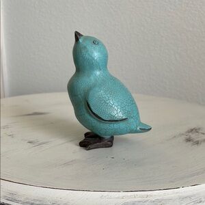 Charming Turquoise Bird Figurine